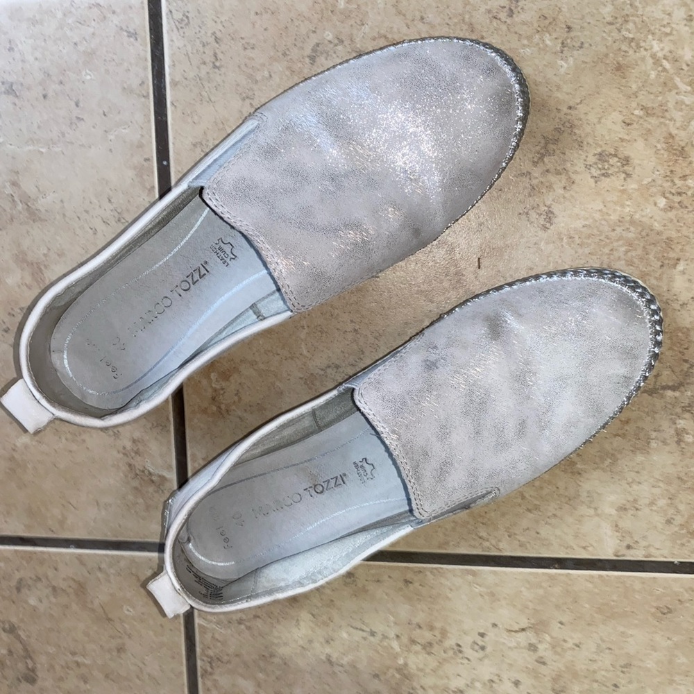 MARCO TOZZI shoes - silver with glitter